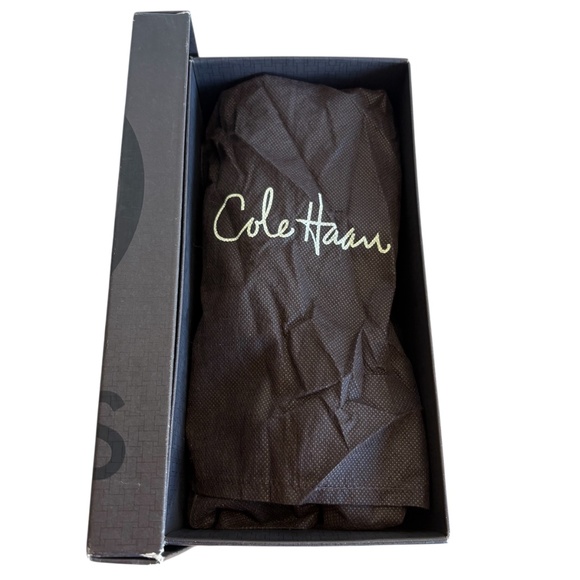 Cole Haan G Series Sabella Black Satin Peep Toe Espadrille Flats Size 11 w/ Box - Picture 15 of 15